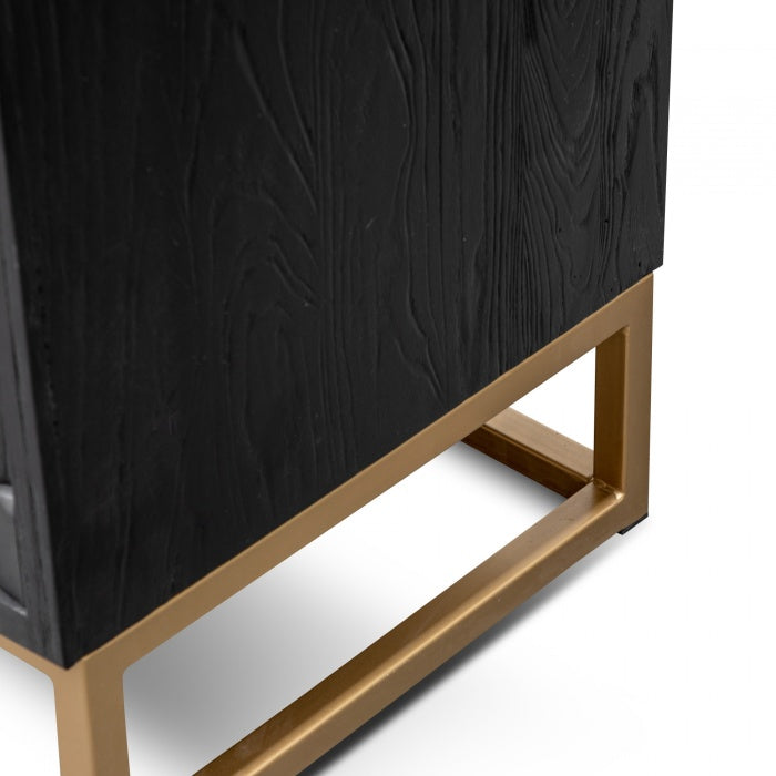 Harrison Elm Wood Sideboard - Black - Notbrand