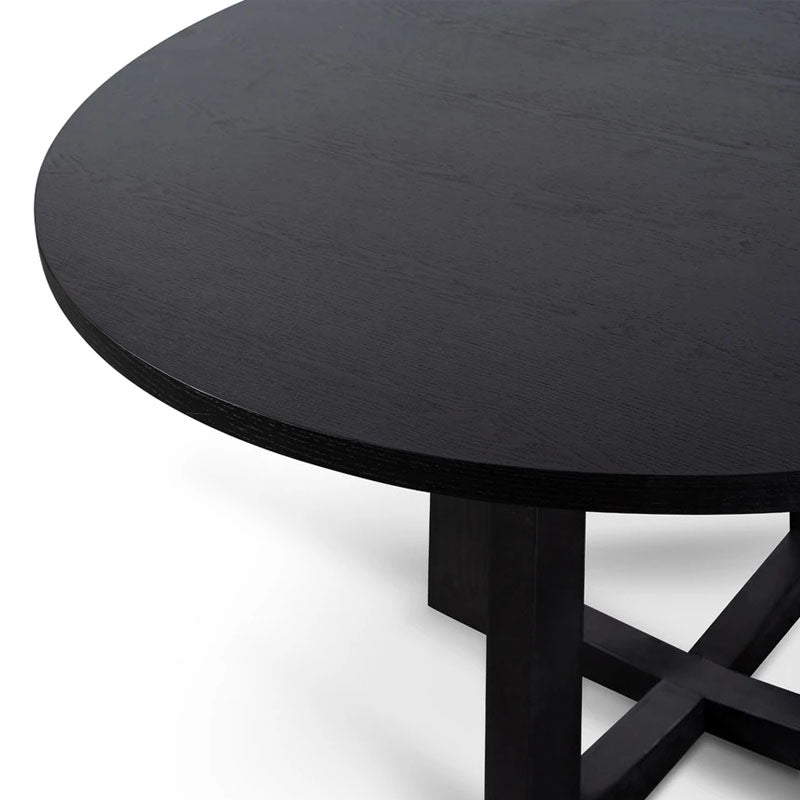 Palanai Black Wooden Dining Table - 1.2m - Notbrand