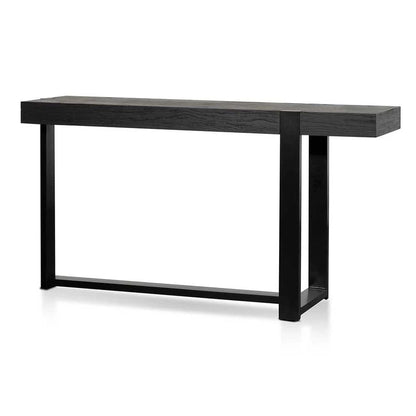 1.5m Wooden Console Table - Full Black - Notbrand