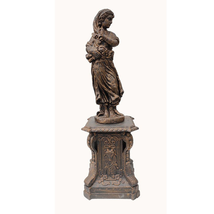 Set of 4 Cast Iron Four Season Statue with Pedestal 1.66m - House of Hyne