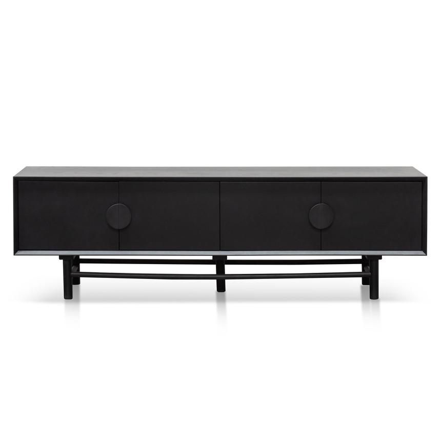 1.8m Wooden TV Entertainment Unit - Black - Notbrand