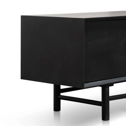 1.8m Wooden TV Entertainment Unit - Black - Notbrand