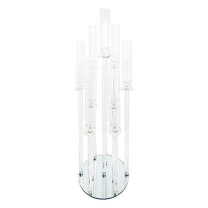 Acrylic Candelabra 10 Glass Candle Holders - Clear - Notbrand