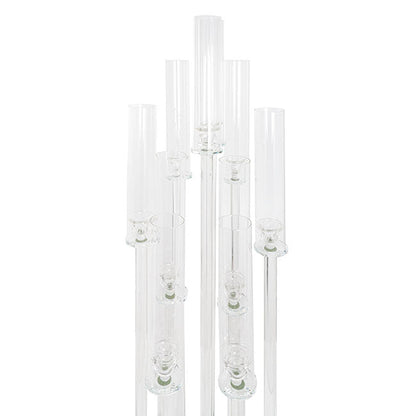 Acrylic Candelabra 10 Glass Candle Holders - Clear - Notbrand