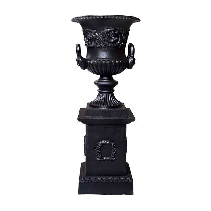 Dorchester Cast Iron Urn & Padestal Set Medium - HouseofHyne