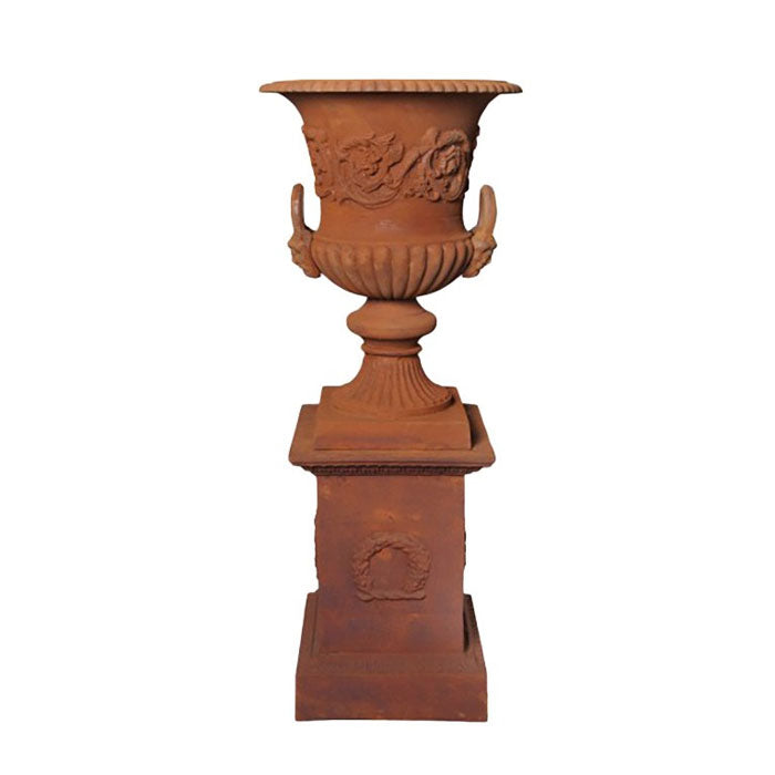 Dorchester Cast Iron Urn & Padestal Set Medium - HouseofHyne