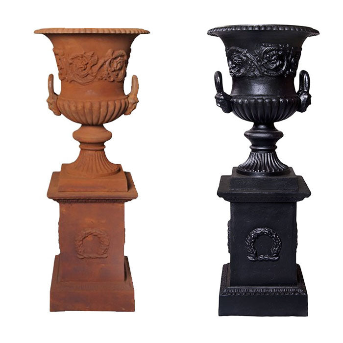 Dorchester Cast Iron Urn & Padestal Set Medium - HouseofHyne