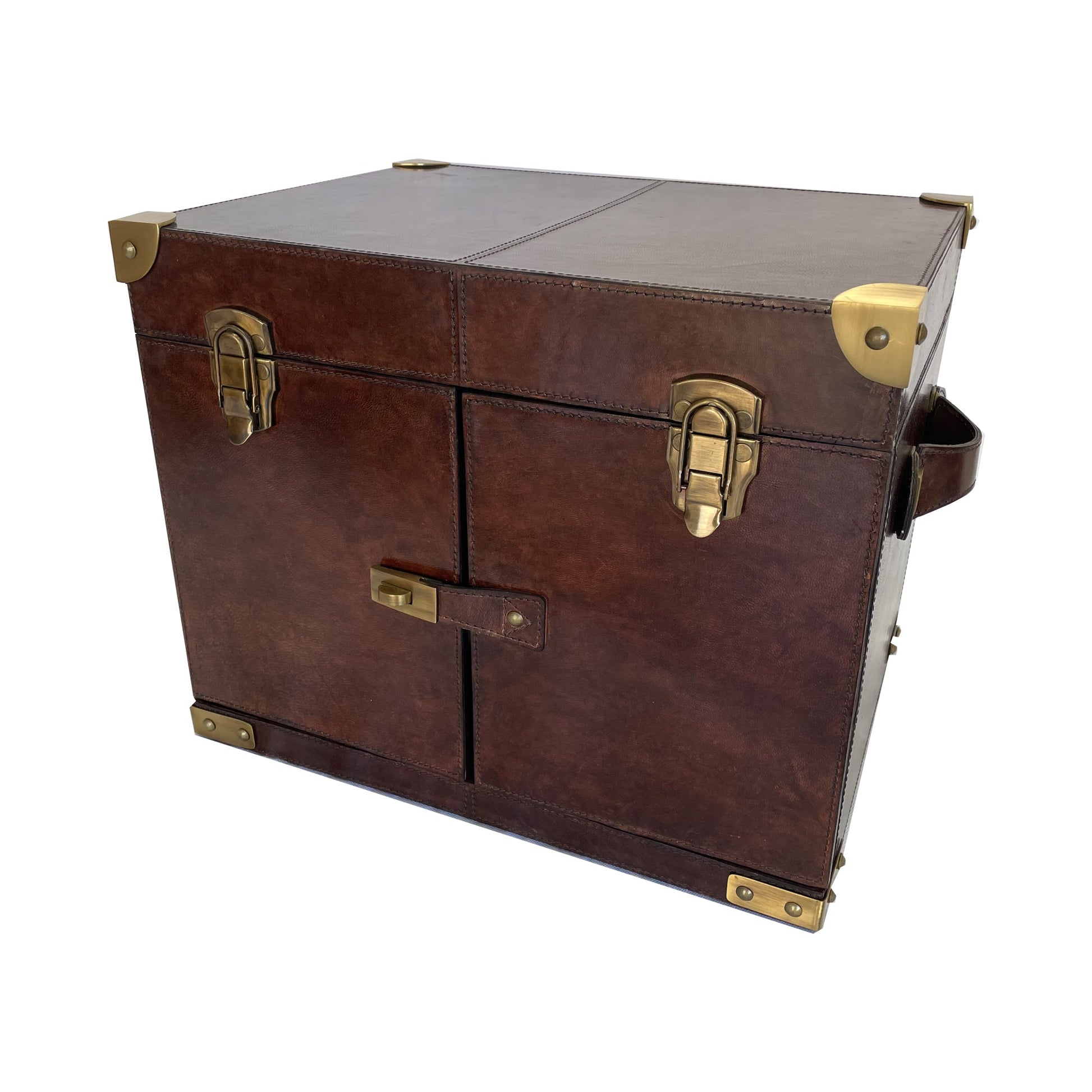 Gizur Drink Trunk in Dark Leather - Large - House of Hyne