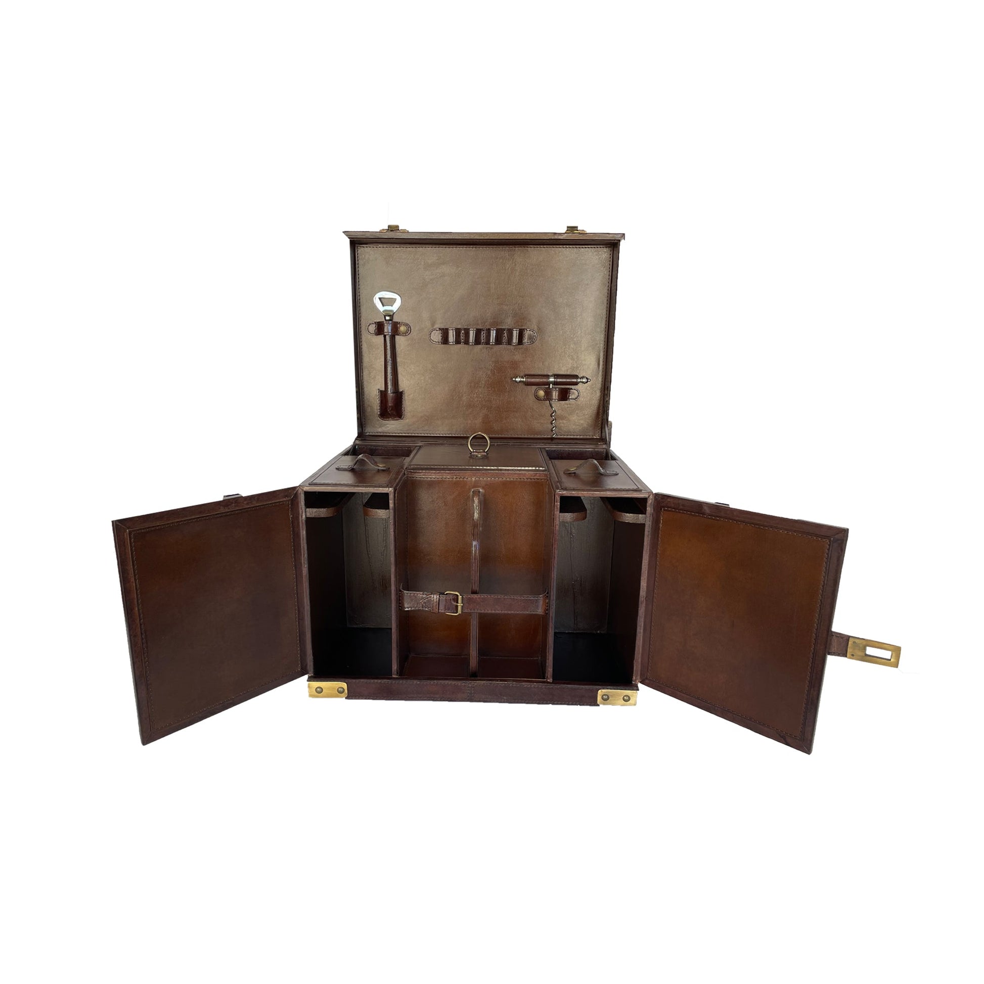 Gizur Drink Trunk in Dark Leather - Large - House of Hyne