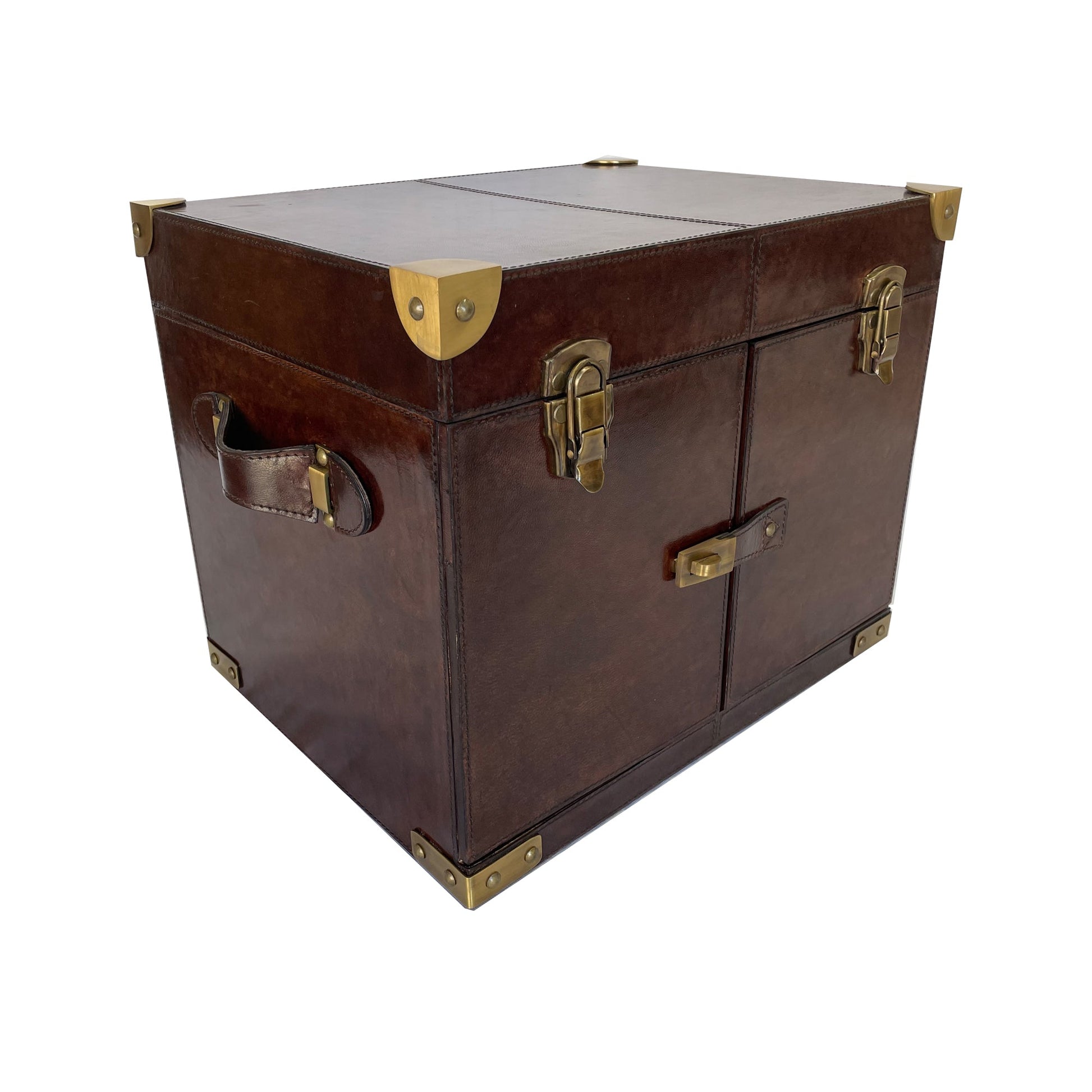 Gizur Drink Trunk in Dark Leather - Large - House of Hyne