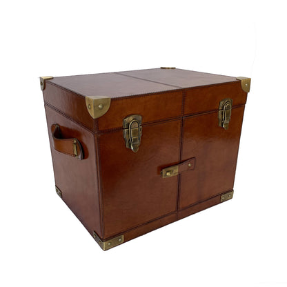 Gizur Drink Trunk in Tan Leather - Large - House of Hyne