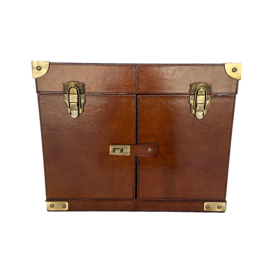 Gizur Drink Trunk in Tan Leather - Large - House of Hyne