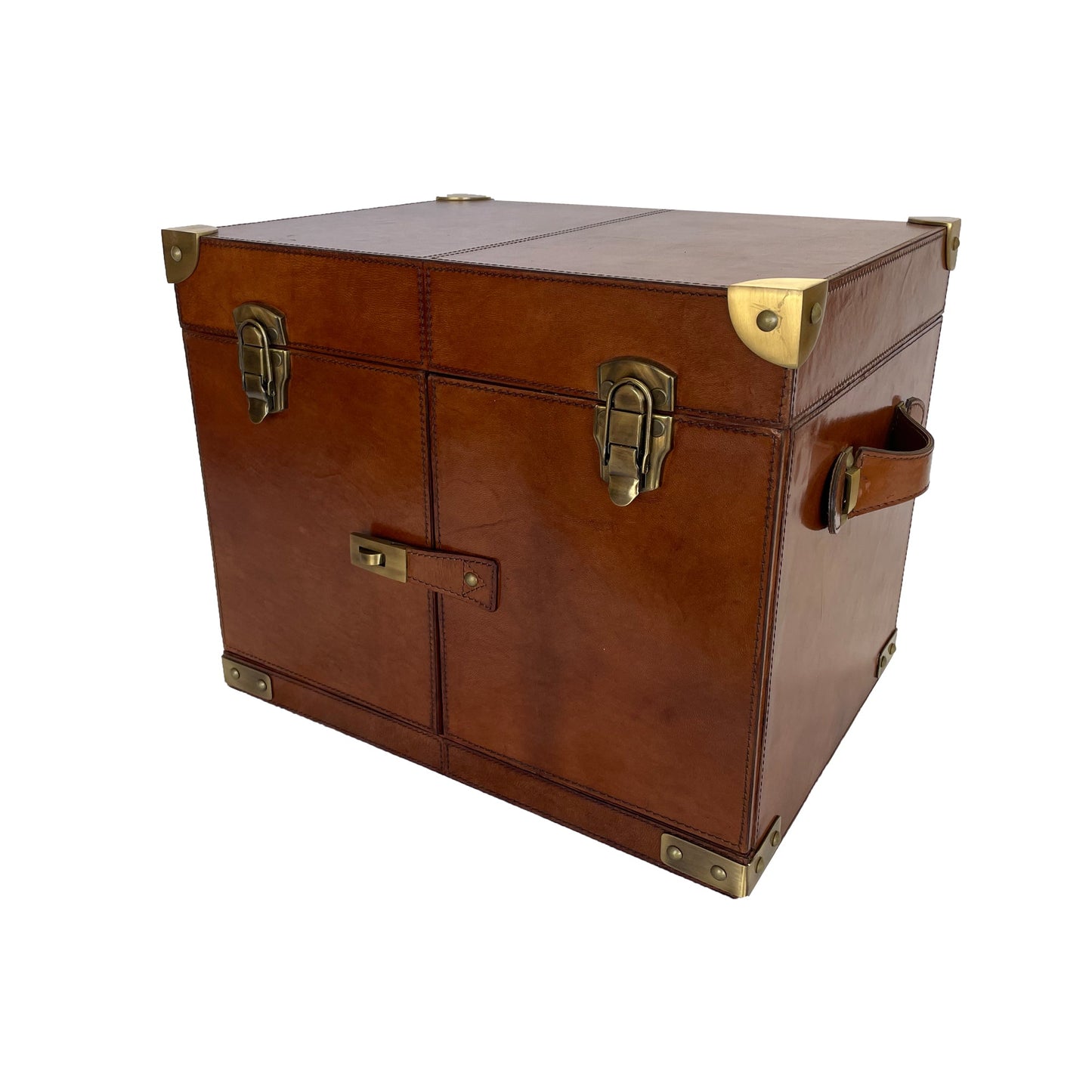 Gizur Drink Trunk in Tan Leather - Large - House of Hyne