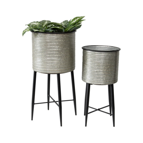 Nested Industro-Chic Stilted Pot Planters Set - 2 Pieces - Notbrand