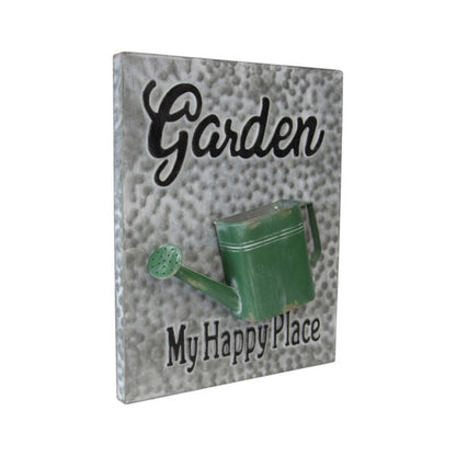 Garden Happy Place Wall Art - Multicolour - Notbrand