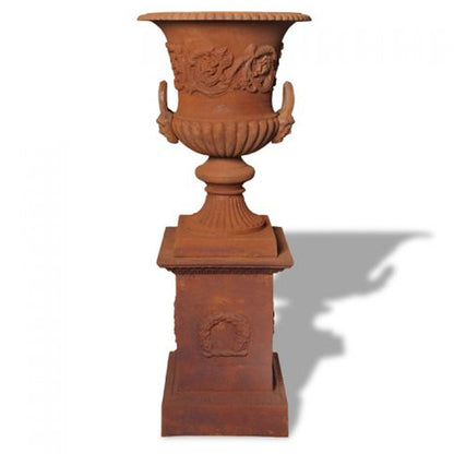 Dorchester Cast Iron Urn & Base Set - 140cm H - House of Hyne