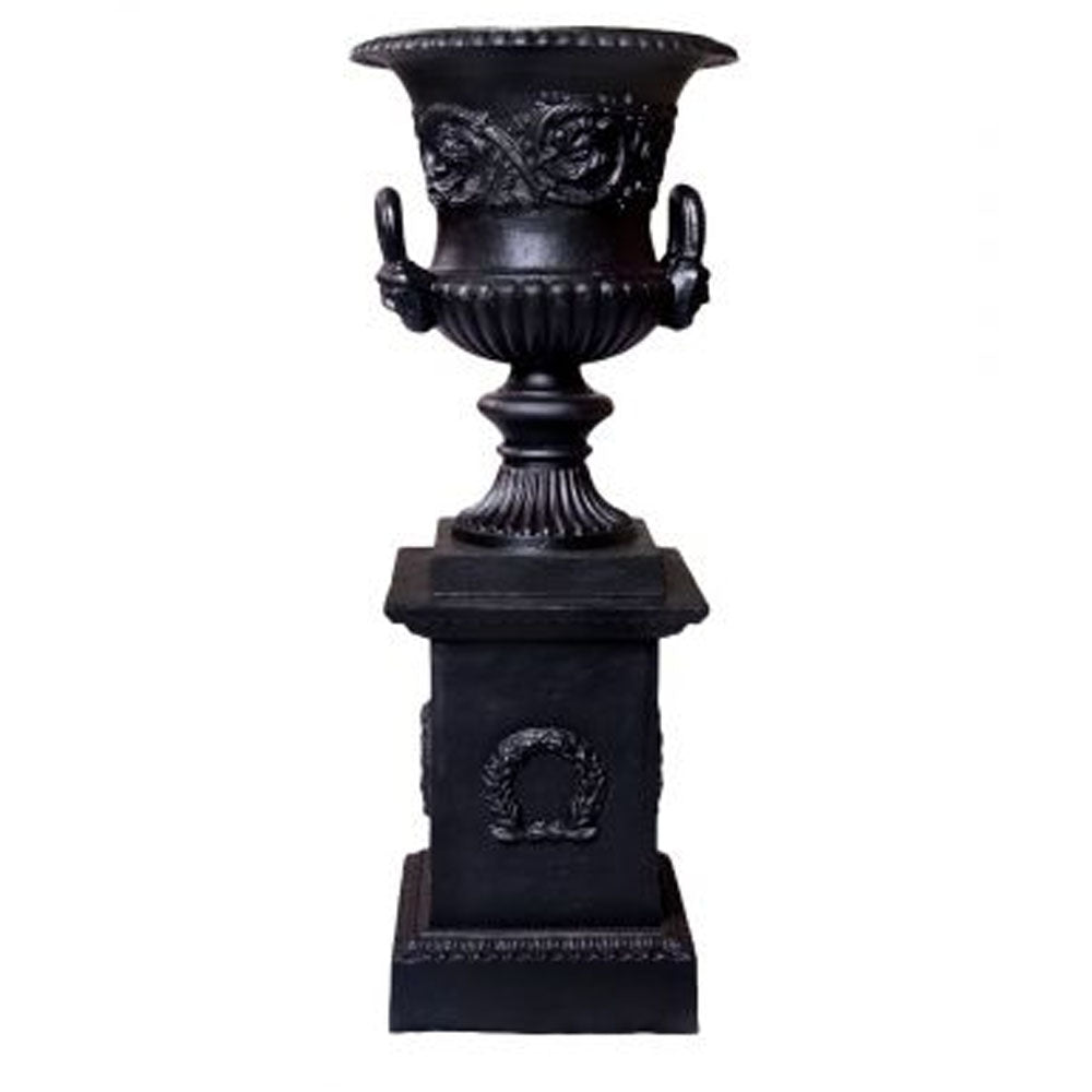 Dorchester Cast Iron Urn & Base Set - 140cm H - House of Hyne