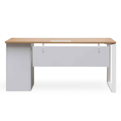 Seater Office Desk - Natural and White - Notbrand