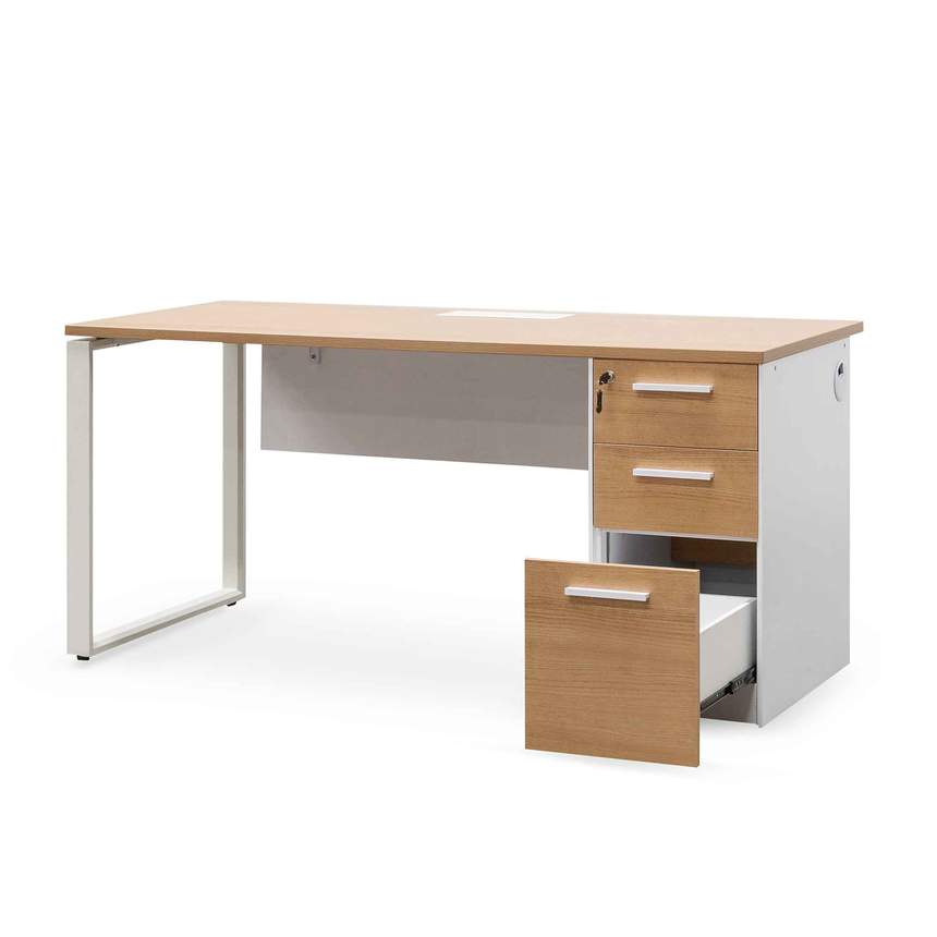 Seater Office Desk - Natural and White - Notbrand