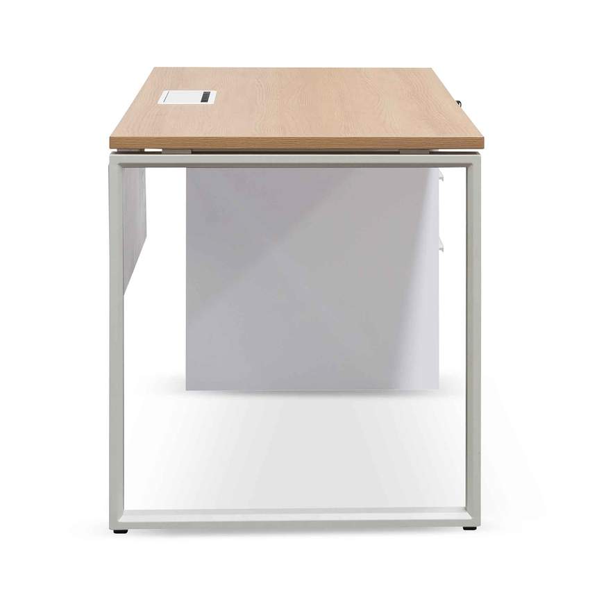 Seater Office Desk - Natural and White - Notbrand