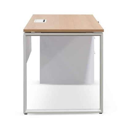 Seater Office Desk - Natural and White - Notbrand