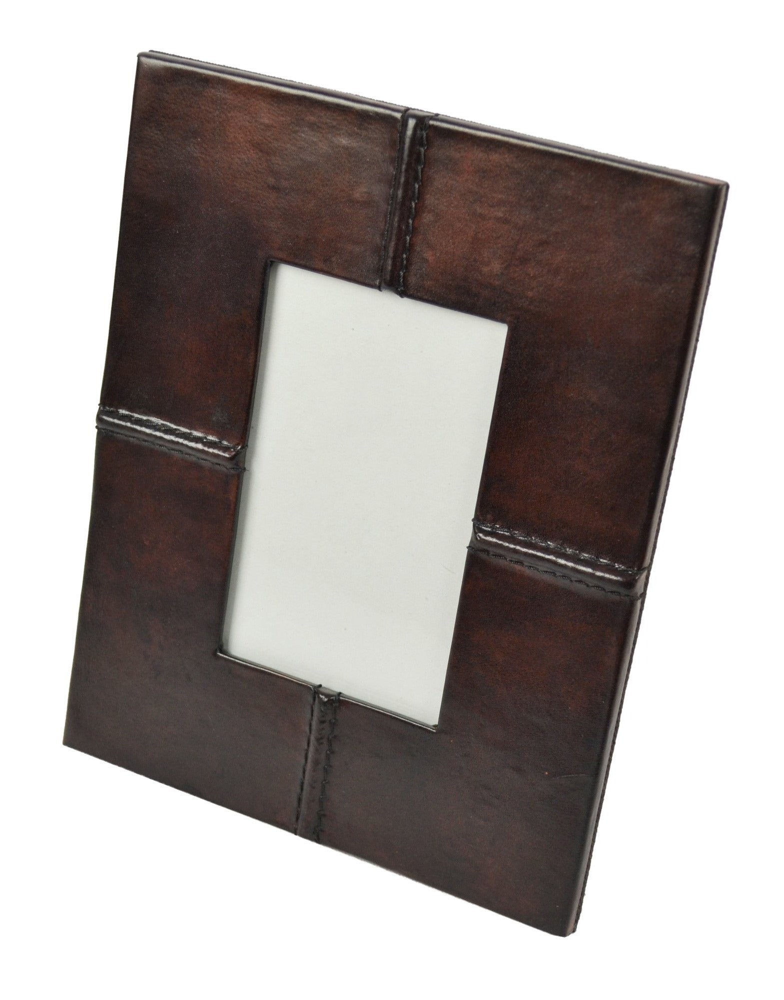 Dark Leather Rectangle Photo Frame - Notbrand