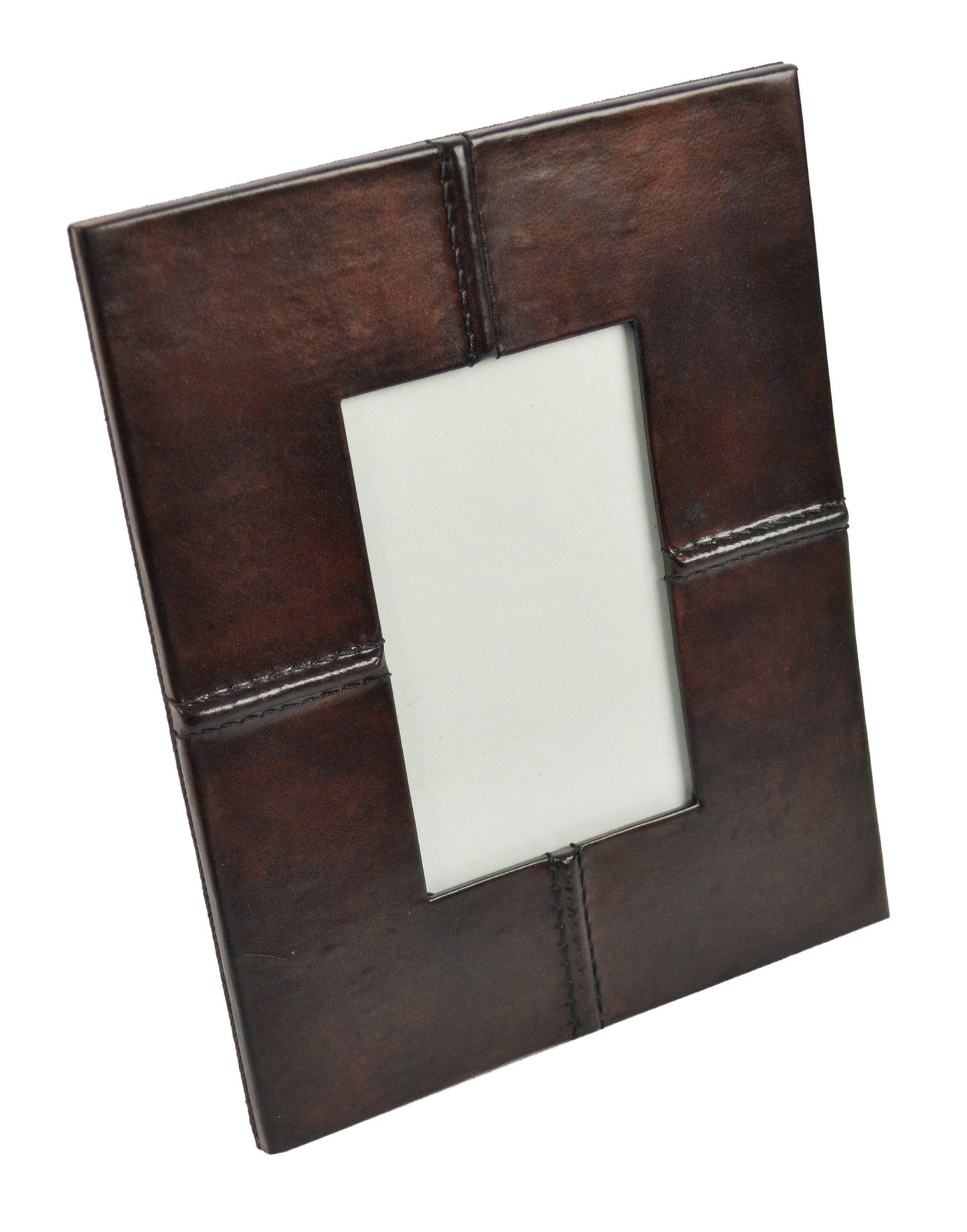 Dark Leather Rectangle Photo Frame - Notbrand