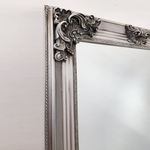 Deluxe French Provincial Ornate Mirror - Antique Silver