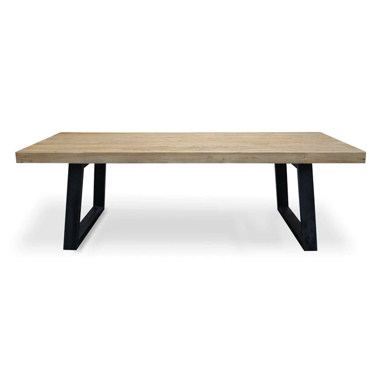 Phraxos Reclaimed Elm Wood Dining Table - 2.4m - House of Hyne