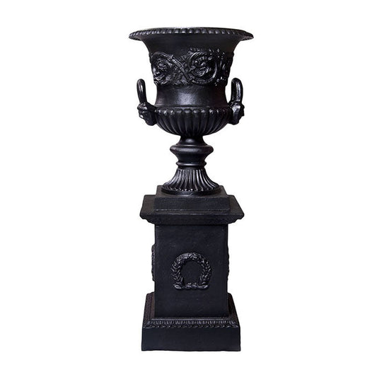 Dorchester Cast Iron Urn & Padestal Set Large - Notbrand