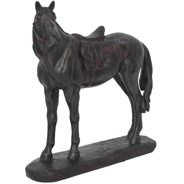 Equestrian Polyresin Saddle Statue - Notbrand