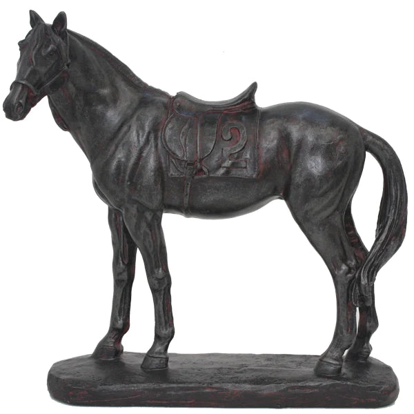 Equestrian Polyresin Saddle Statue - Notbrand