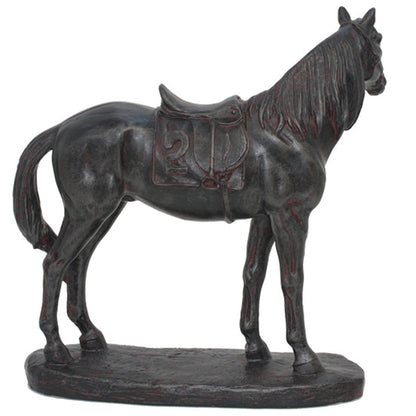 Equestrian Polyresin Saddle Statue - Notbrand