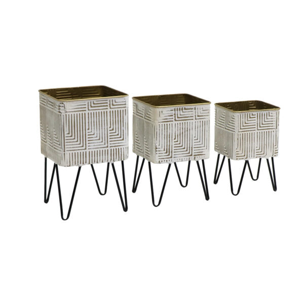 Nested Footed Linear Planters Set - 3 Pieces - Notbrand