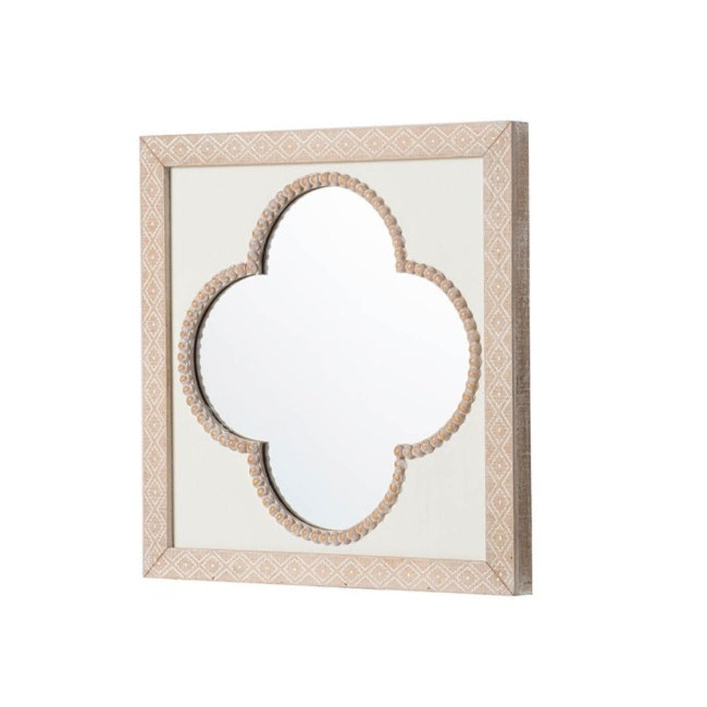 Clover Wooden Frame Wall Mirror - Notbrand