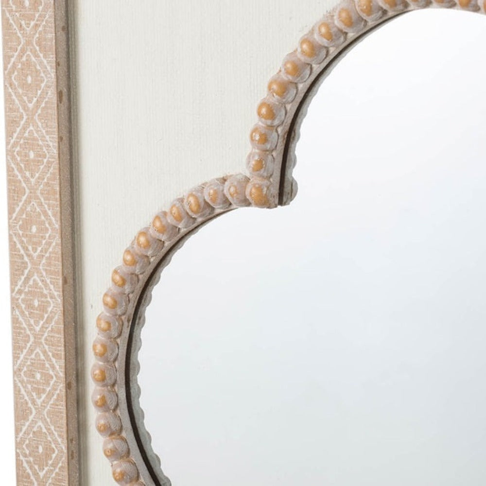 Clover Wooden Frame Wall Mirror - Notbrand