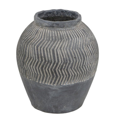 Carmoo Textured Cement Pot - Grey - Notbrand