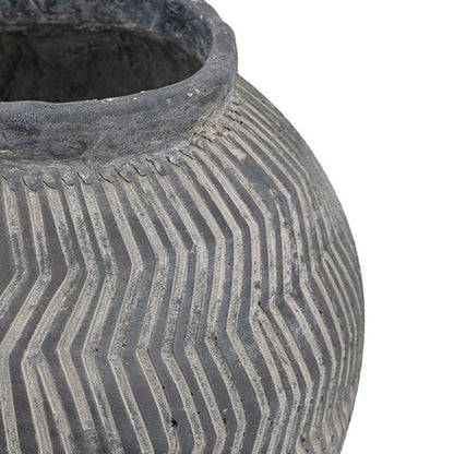 Carmoo Textured Cement Pot - Grey - Notbrand