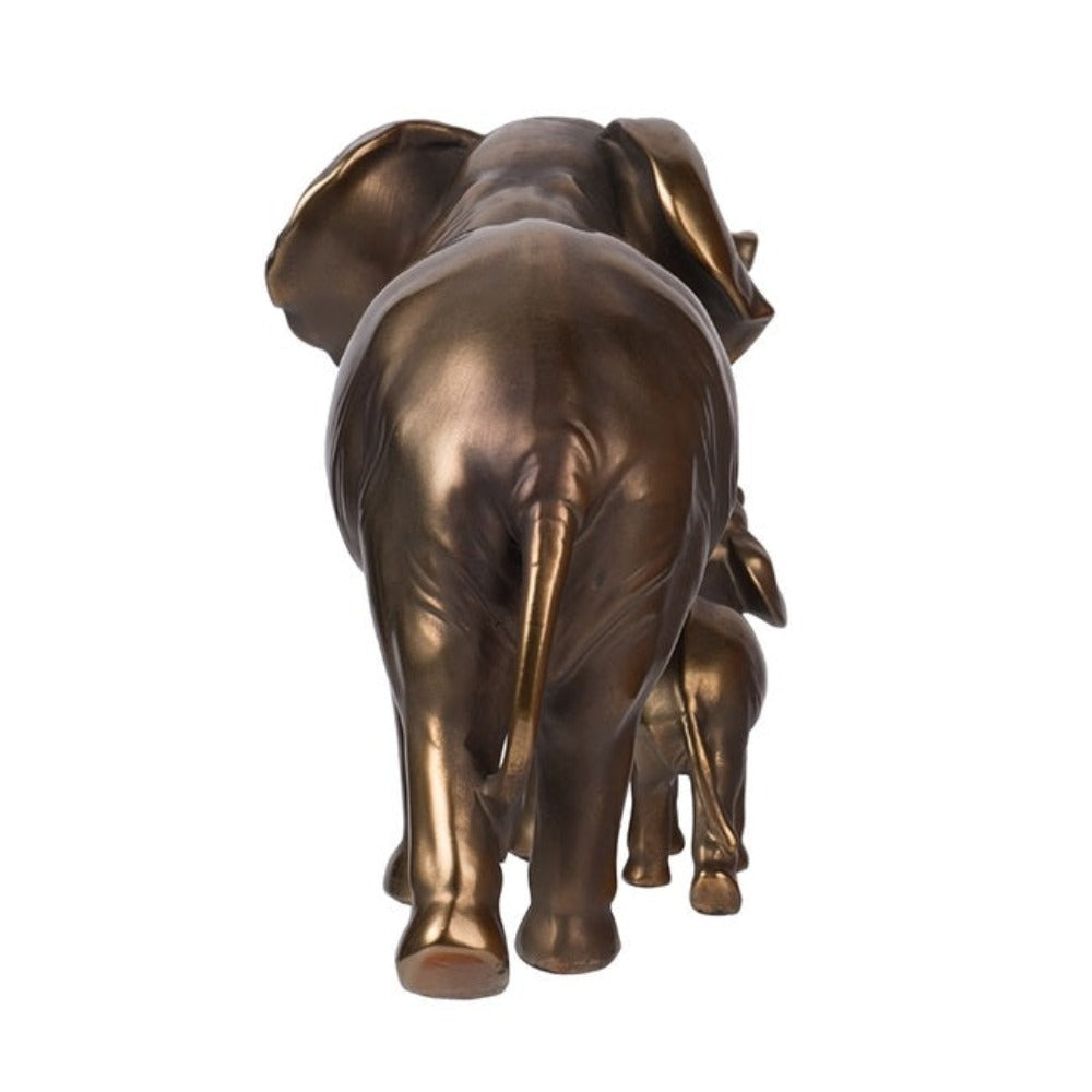 Polyresin Elephant Mother & Calf Statue - Notbrand