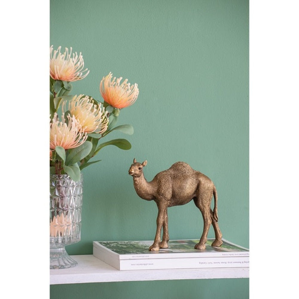 Polyresin Camel Statue - Copper - Notbrand