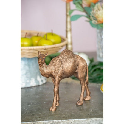 Polyresin Camel Statue - Copper - Notbrand