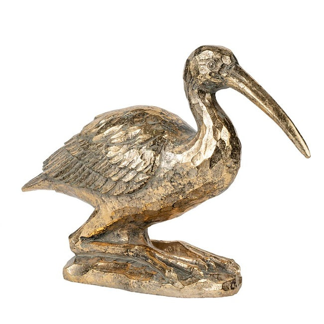 Crane kneeling Resin Statue - Gold - Notbrand