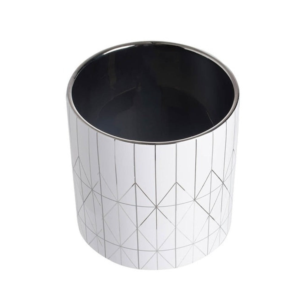 Geo Ceramic Planter  White - Notbrand