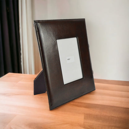 Engar Leather Photo Frame - Dark Brown - Notbrand