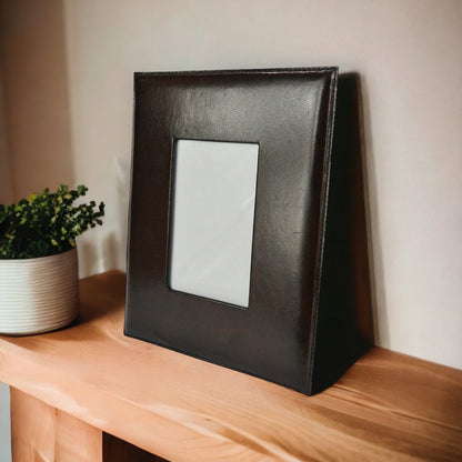 Engar Dark Leather Photo Frame - Notbrand