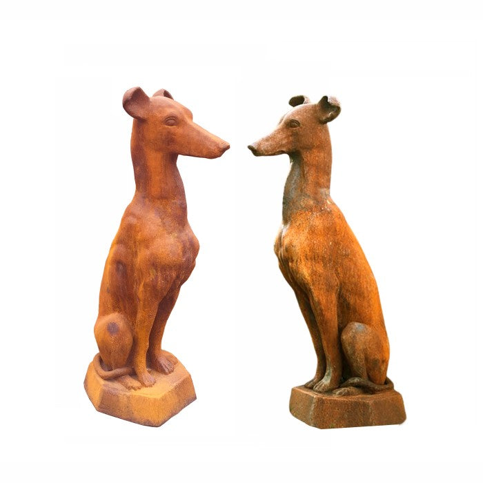 Dogs Sitting Pair Cast - Rust - House of Hyne