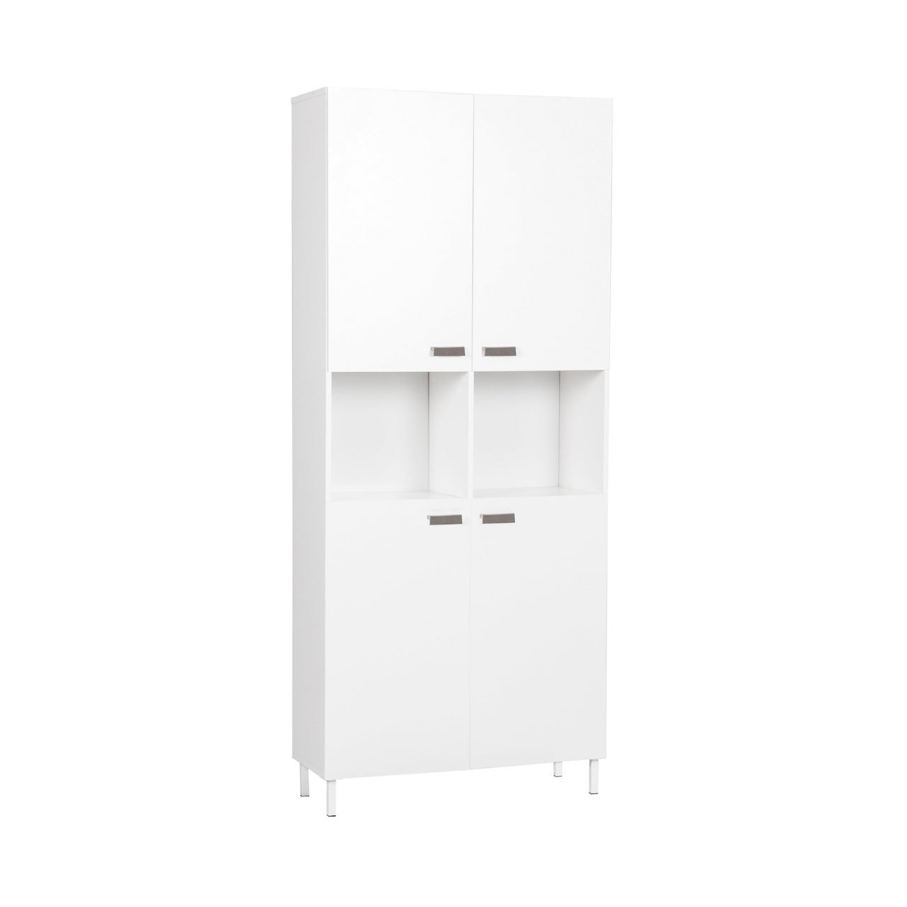 Alaska 10 Cube Bookcase with 4 Doors - White - Notbrand