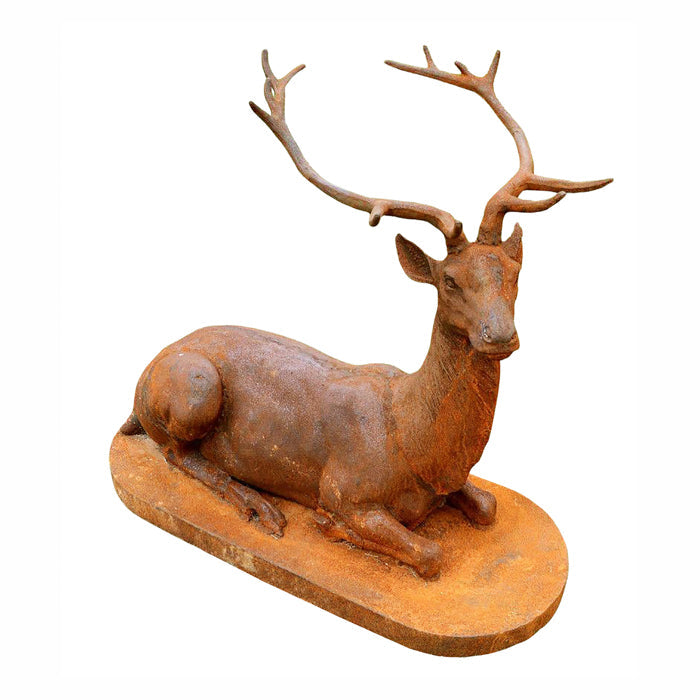 Stag Sitting Ornament - Rust - House of Hyne