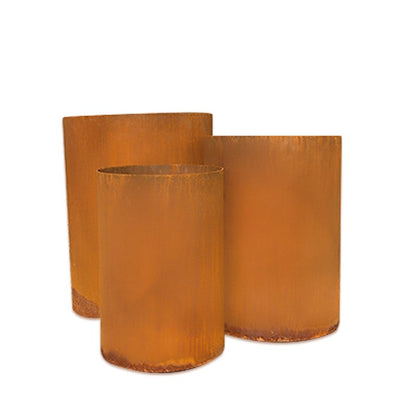 Cylinder Corten Planter Set - 3 Pieces - House of Hyne