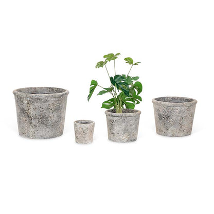 Terracotta Pot in Grey Set - 3 Pieces - House of Hyne